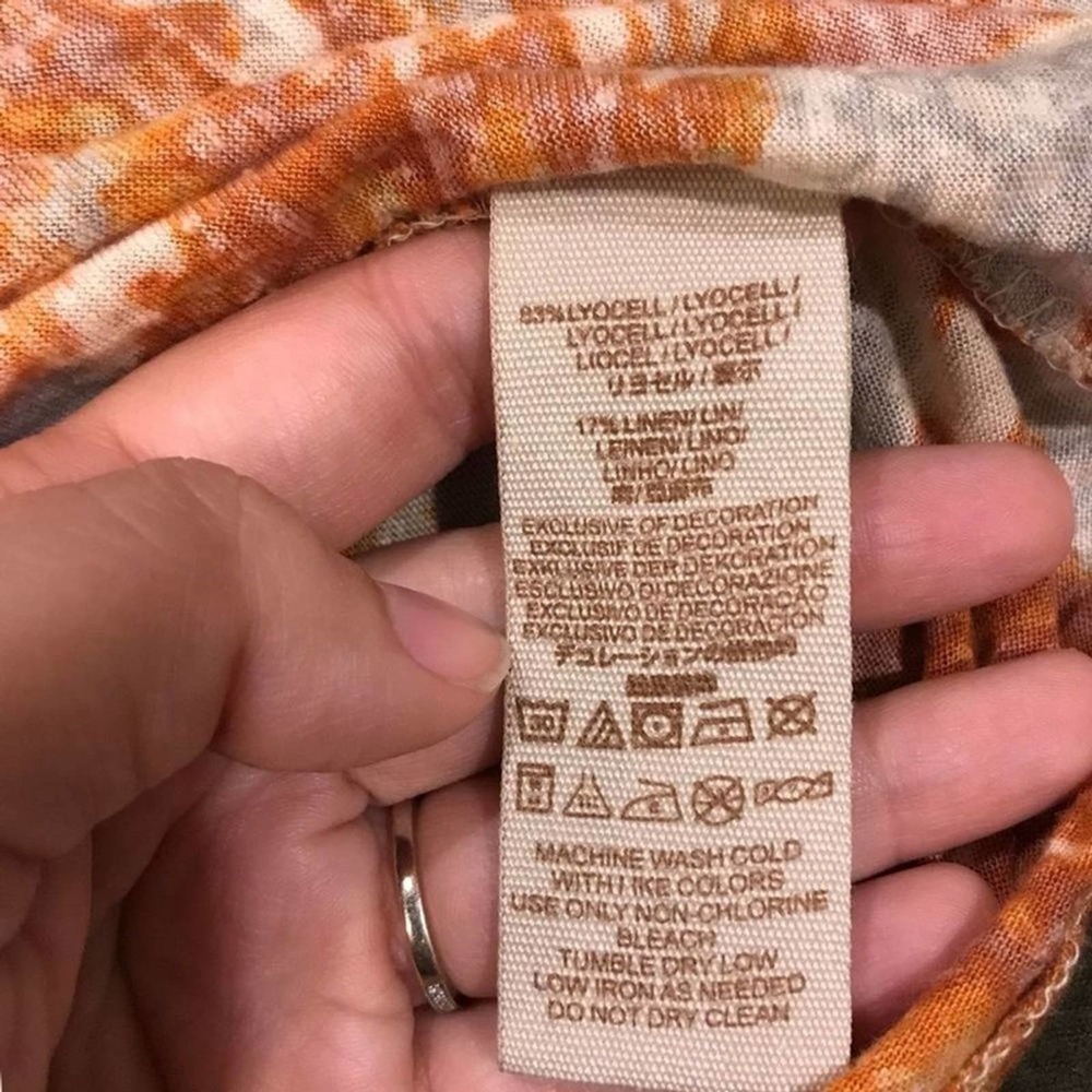 Free People River Bend Top Orange Medium - Picture 11 of 13